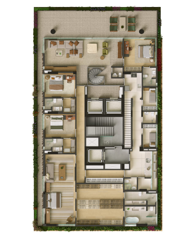 820 m² - Cobertura Inferior